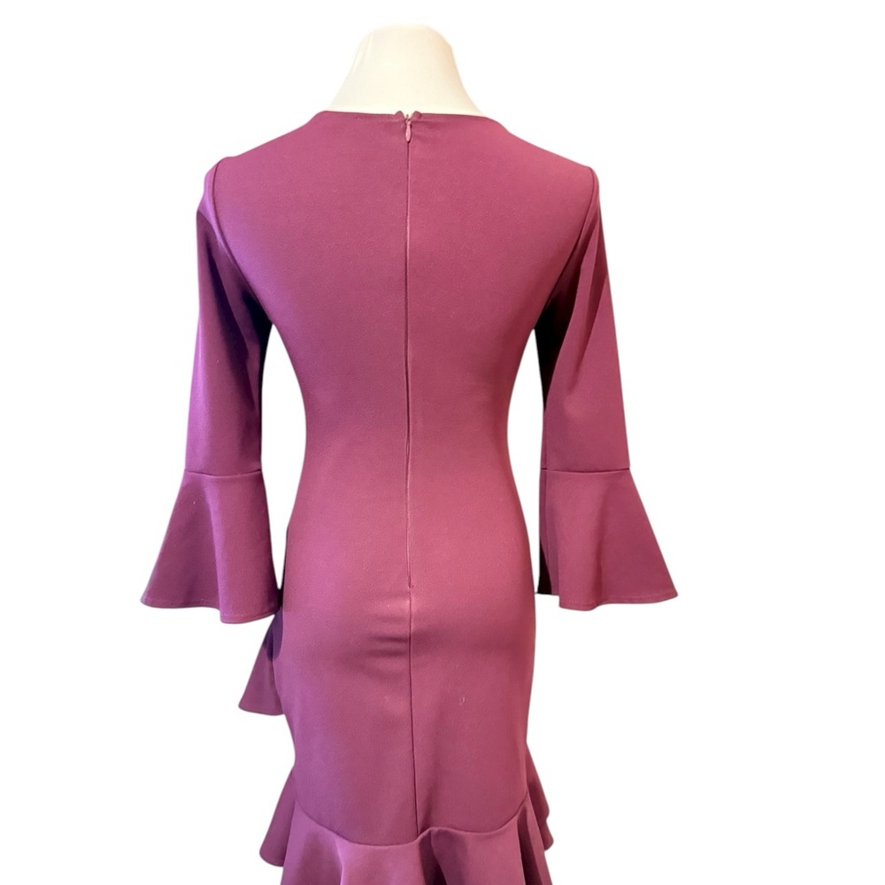 Lulus Plum Ruffle Dress - Picture 4 of 8